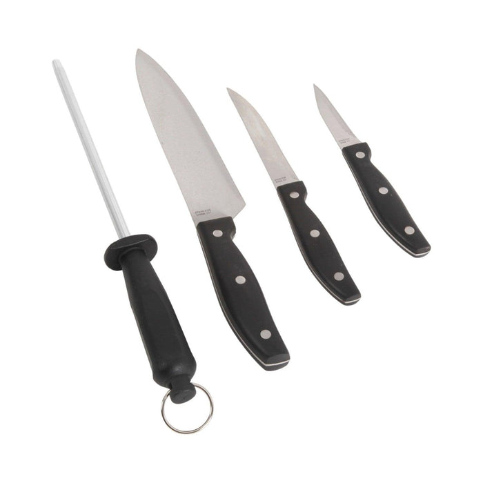 Set Cuchillos Acero Inoxidable y Afilador Granger 4Pcs Oster