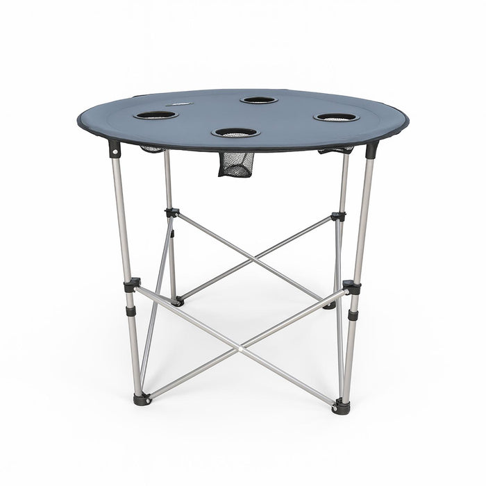 Mesa Plegable Camping Serengeti con Posavasos Gris Nat Geo
